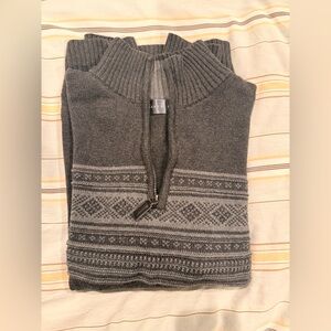 Oscar de la Renta Men’s Quarter-Zip Cotton Sweater - Size M